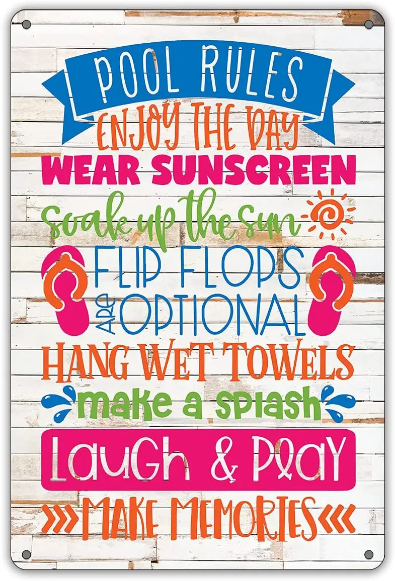 

Металлический жестяной знак с забавными озерами