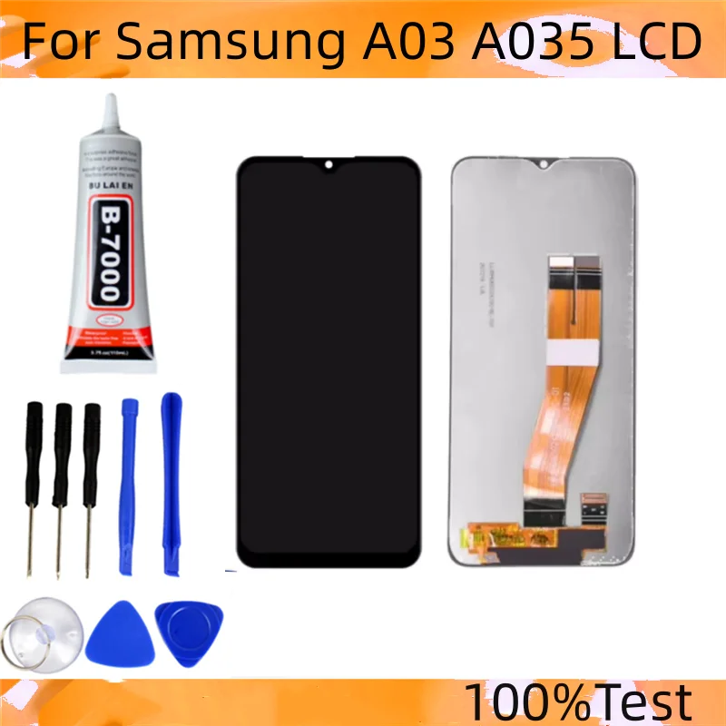 Протестированный 6 5-дюймовый ЖК-дисплей для Samsung A03 A035 с дигитайзером сенсорного