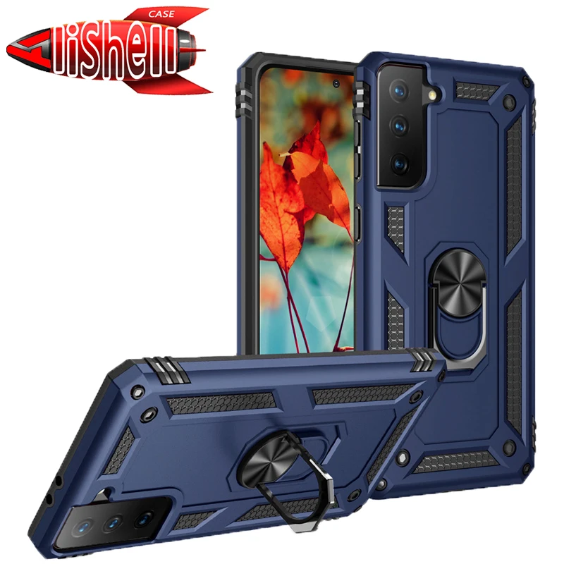 

Shockproof Phone Case For Samsung S7 S8 S9 S10 S30 S21 S22 Magnetic Ring Stand Armor Cover For Galaxy S8plus S10E S10plus S30Pro