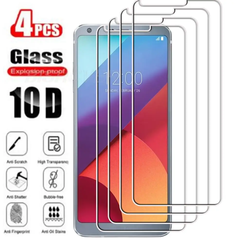 

4Pcs Tempered Glass For LG G6 G6 Plus 5.7" H870 H870K H873 H870S US997 H872 H871 LS993 Screen Protector Protective Glass Film 9H