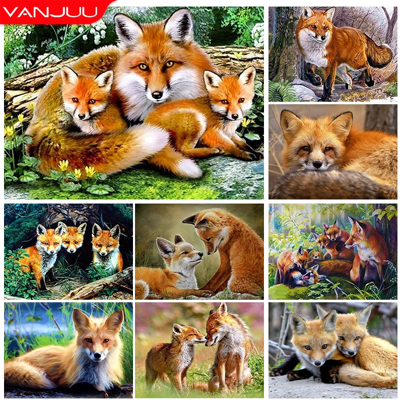 

Алмазная живопись, лиса, полная круглая вышивка, алмазная вышивка, джунгли, животные, Набор для вышивки крестиком, мозаика, искусство, домашн...