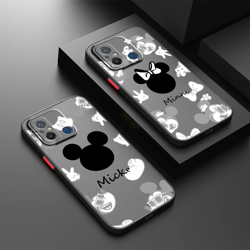 

Disney Mickey Minnie Art For Xiaomi Redmi 12 12C 10 11A 10X 10C 9C 9A 9AT 9 8A 8 Frosted Translucent Hard Phone Case Phone Case