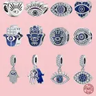 Подвеска из серебра 100% пробы с изображением злых глаз