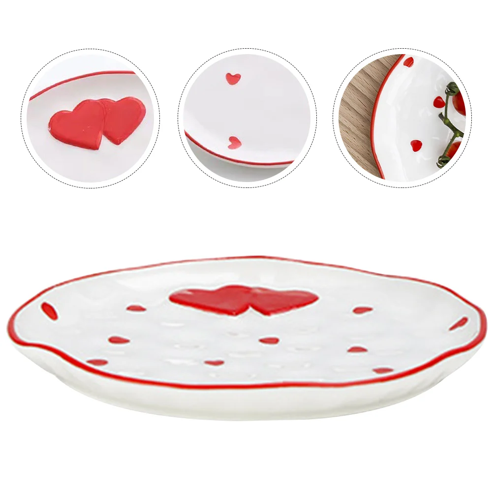 

Plates Plate Serving Fruit Ceramics Dessert Porcelain Plattersnack Dish Appetizer Day S Valentine Salad Tray Pasta Steak Multi