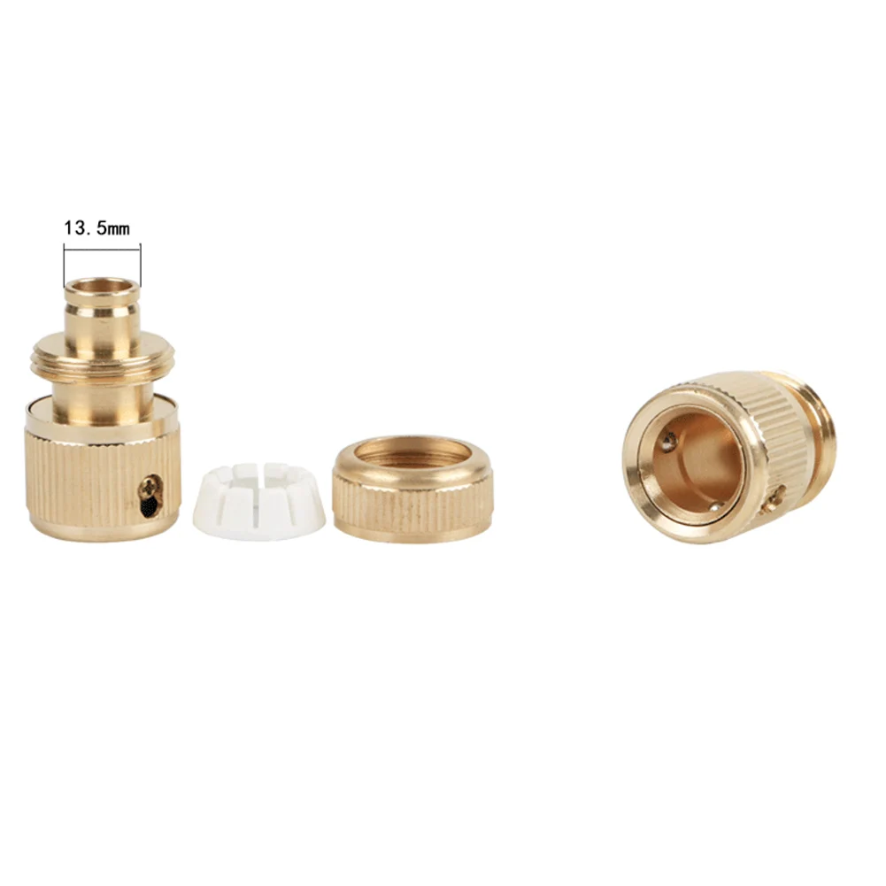 

1/2" 5/8" 3/4" Brass Hose Connector Garden Hose Quick Connect Water Hose Fit Brass Female Male Connector Garden Watering Tools
