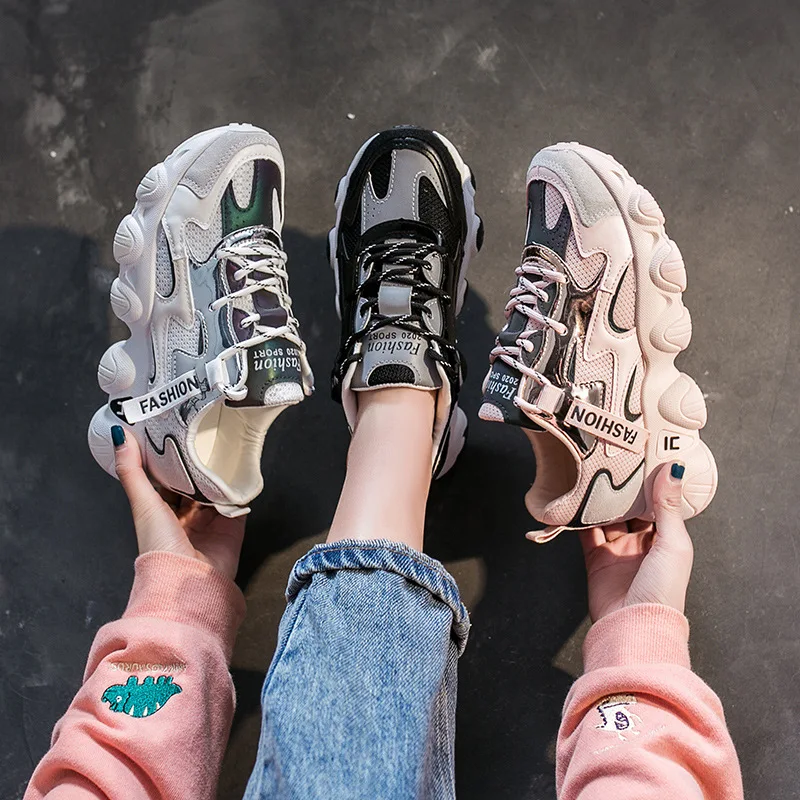 

Women's Vulcanize Shoes Platform Chunky Sneakers white Sports Shoes Comfort Casual High Sneaker Women Vulcanize Sneake