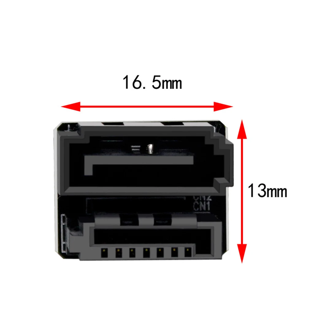 Одиночный/двойной SATA 7Pin гнездовой к мужской 90/180 угловой адаптер материнская