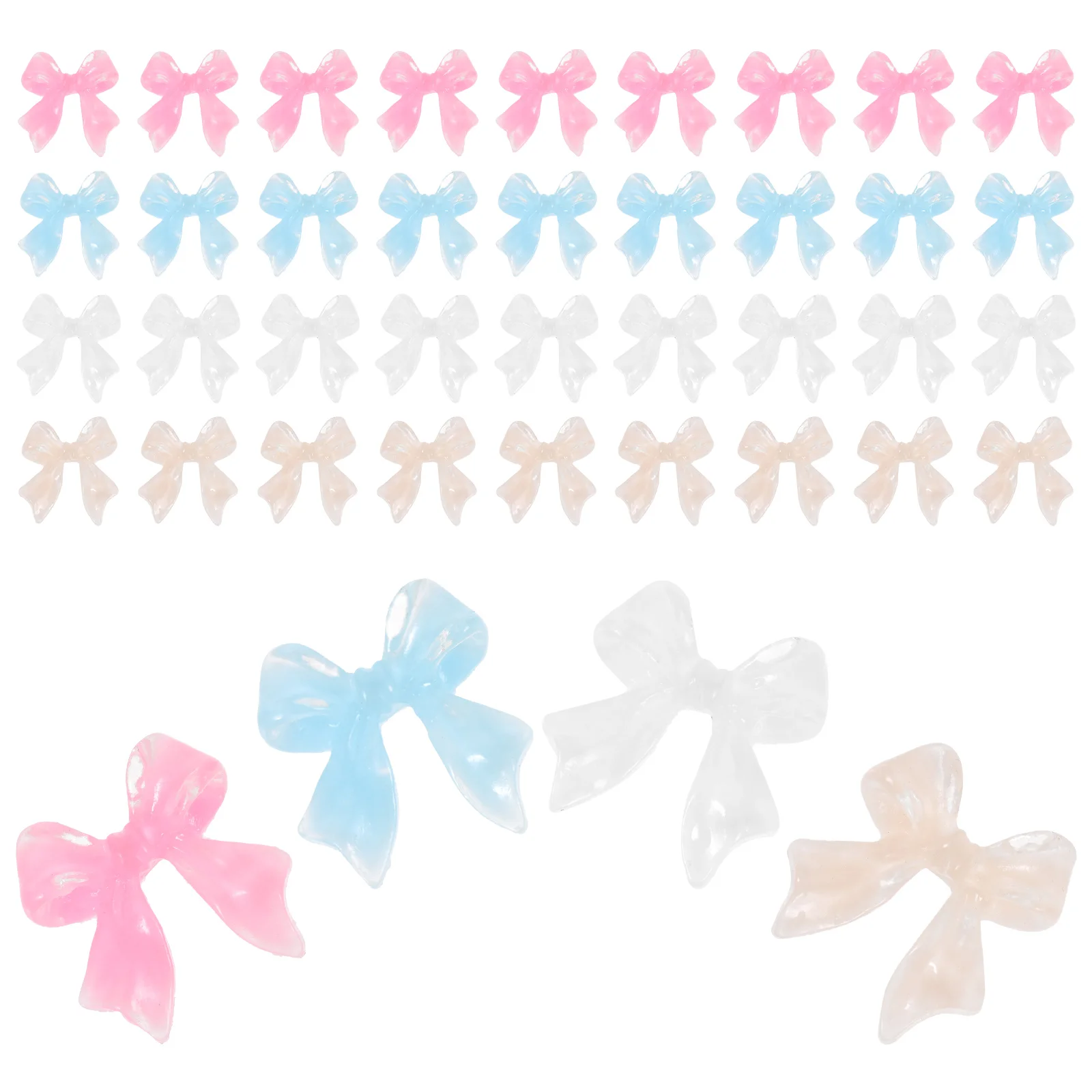 

200 Pcs Manicure Decoration Womens Nail Charms Bow Minimalist Christmas Ornaments Nails Supplies Decorations Simple Gems