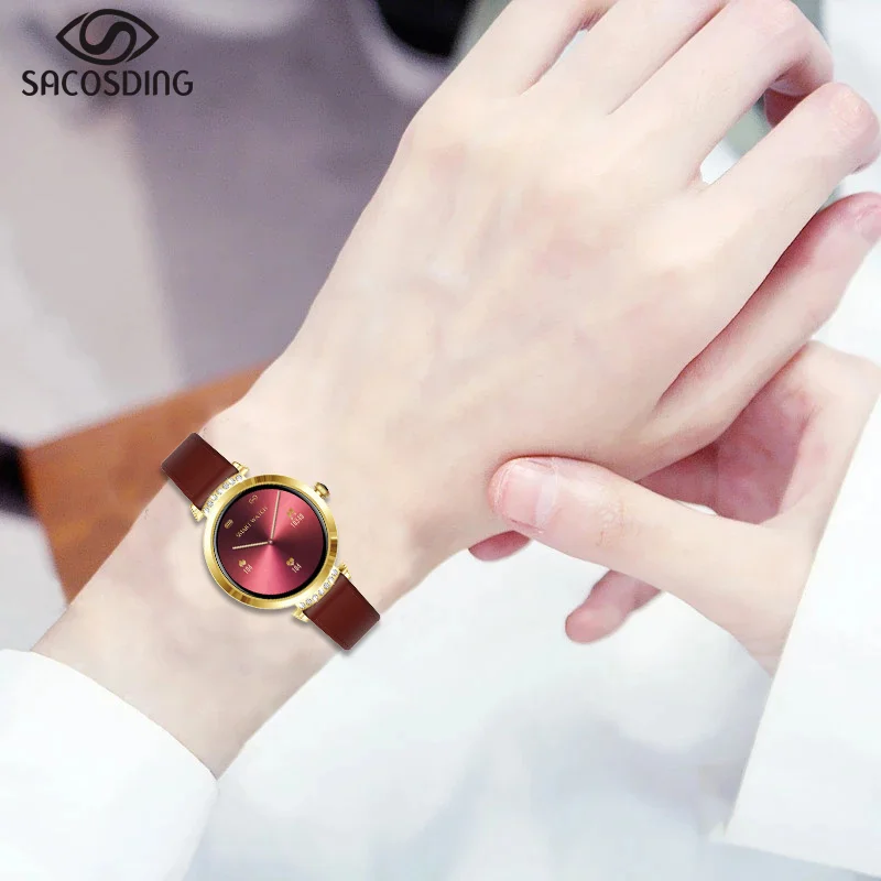 

SACOSDING – montre connectée pour femmes, moniteur de fréquence cardiaque et de pression artérielle, étanche, pour Android 2022