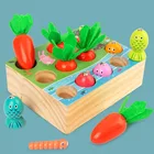 Новый набор деревянных детских игрушек Монтессори, вытягивающая форма моркови, соответствующий размер, познавательная обучающая игрушка Монтессори, деревянные игрушки для малышей