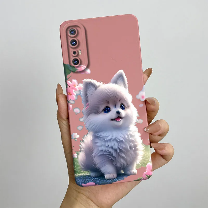 Для OPPO Reno3 Pro 4G чехол CPH2035 CPH2037 CPH2036 силиконовый мягкий с милой окраской для