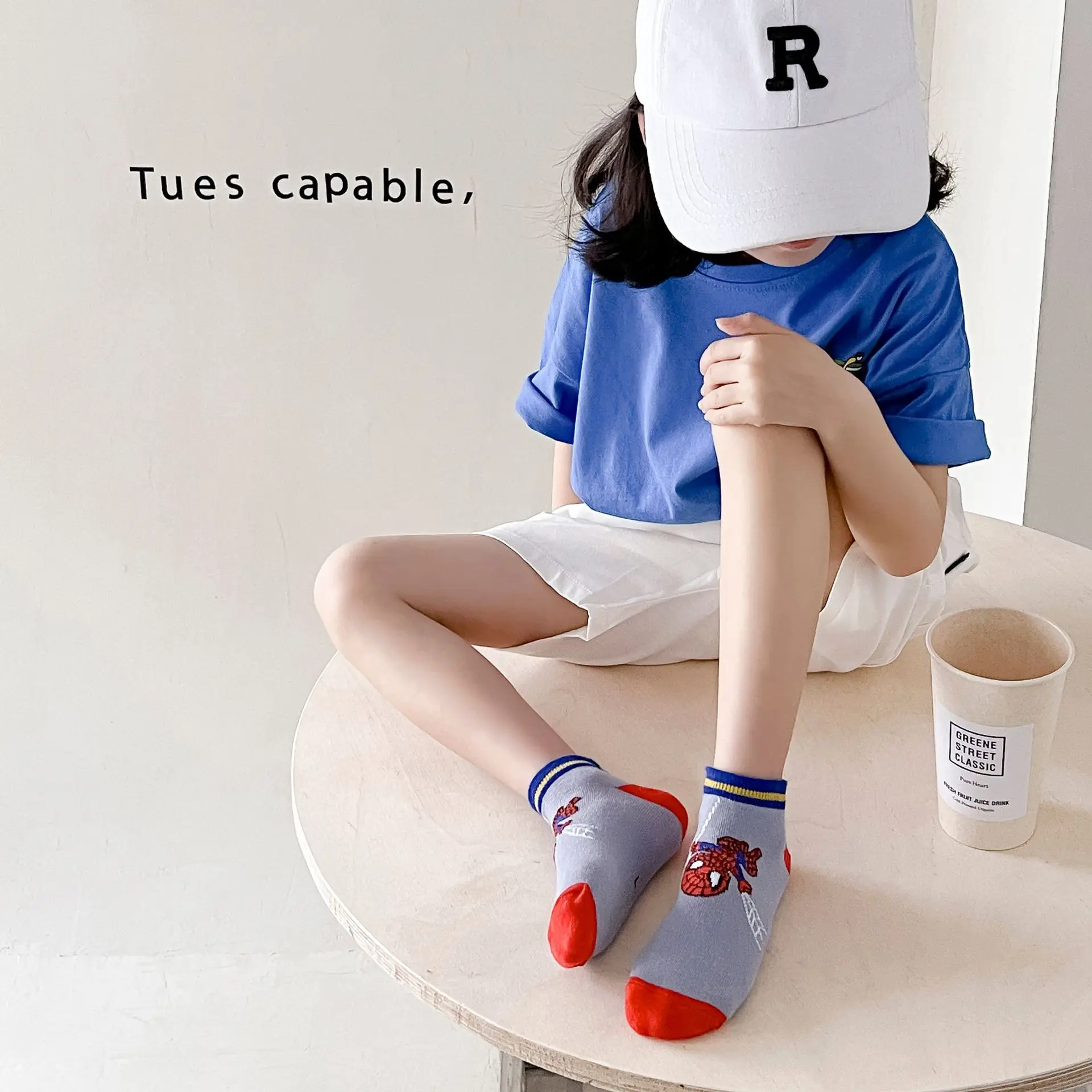 Носки детские хлопковые с рисунком Человека-паука на возраст 1-12 лет 5 пар