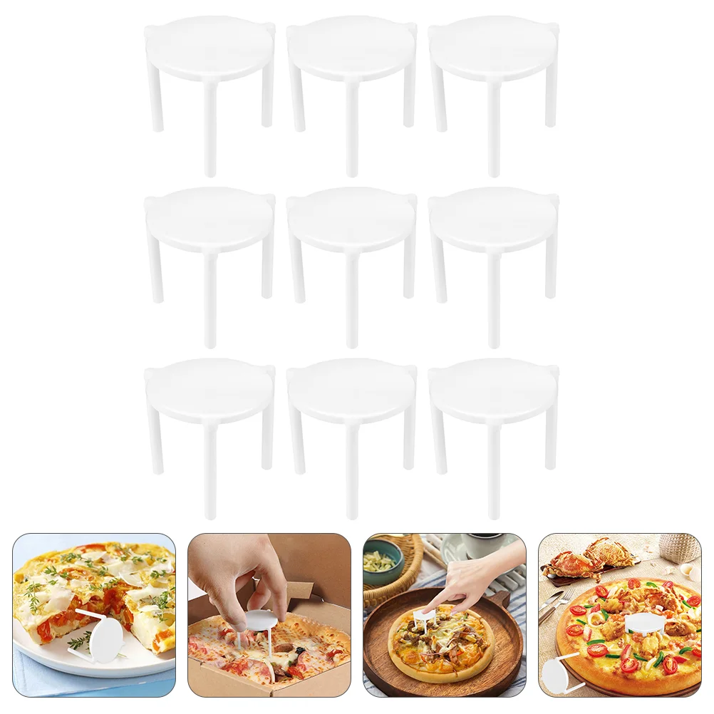 

200pcs White Plastic Pizza Stand Pizza Saver Stand Tripod Stack for Takeaway