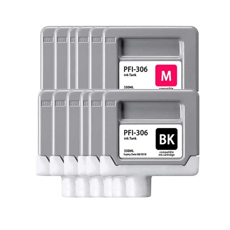 Новый PFI-306 330 мл совместимый картридж с полными чернилами для принтера Canon iPF8300