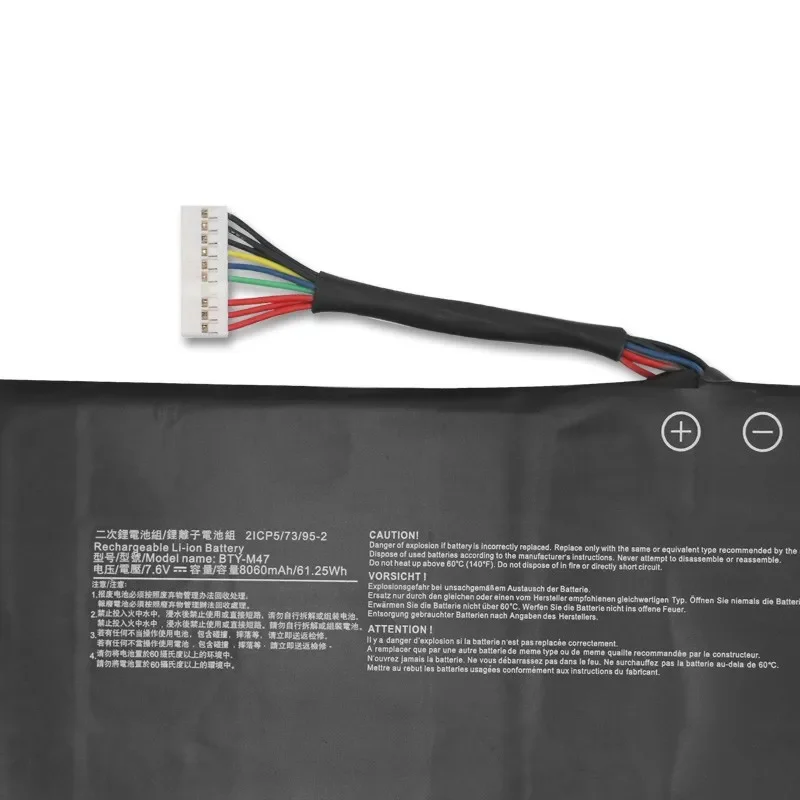 Фотоаккумулятор для ноутбука MSI GS40 GS43 GS43VR 6RE 6QE 2ICP5/73/95-2 MS-14A3 BTY-M47 7 6 В 8060 мАч