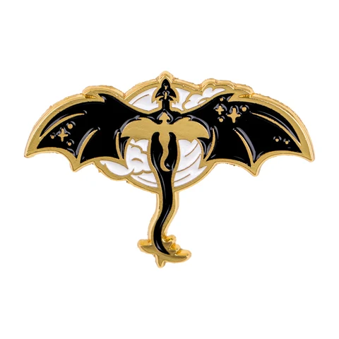 Эмалированная брошь дракон