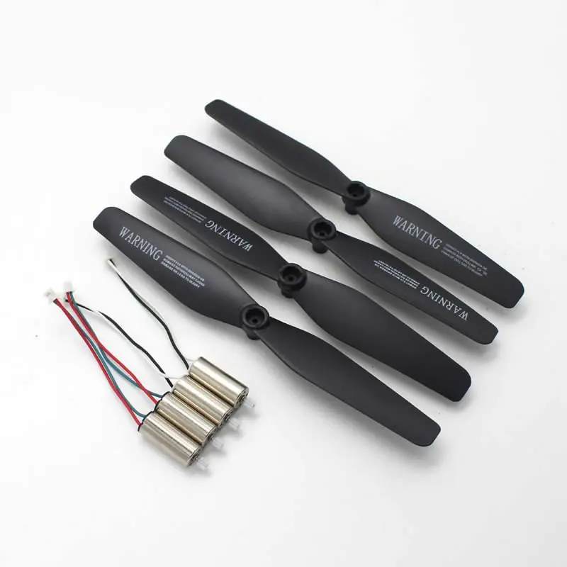 4 пропеллера + 4 запасных части для двигателя для дрона Syma X54HC X54HW