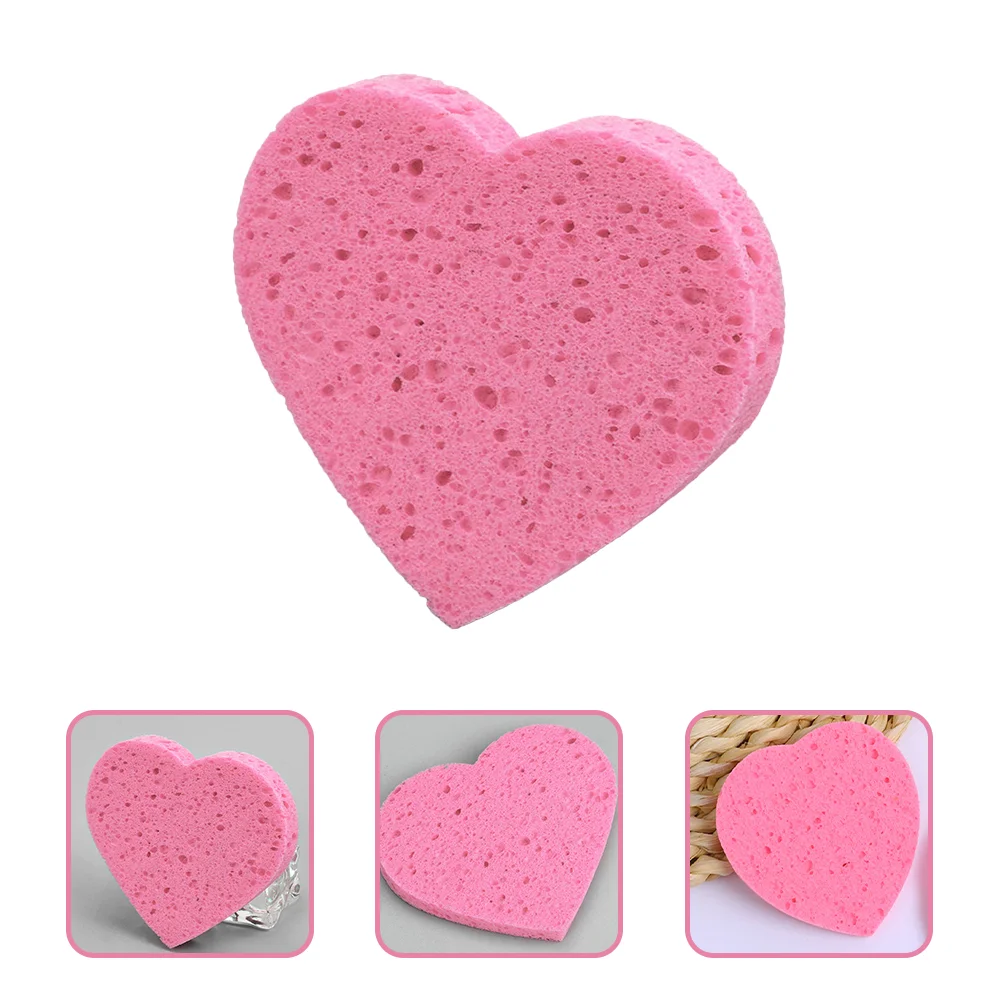 

Sponges Facial Face Heart Sponge Cleansing Compressed Shape Exfoliating Makeup Pads Removal Washing Spa Wash Remover Cleaner