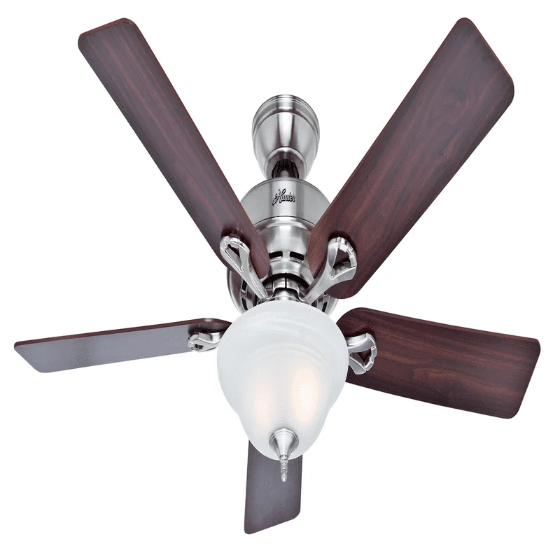 

Brushed Nickel Ceiling Fan with Light Kit and Pull Chain