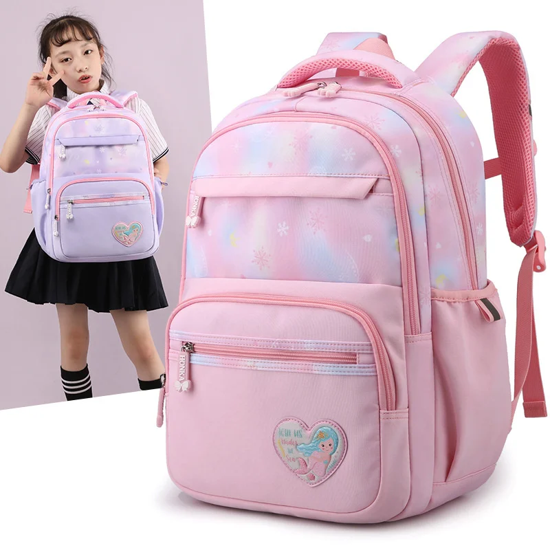 Mermaid Dinosaur Children Backpacks Cartoon Zipper Primary Schoolbag For Boys Girls High Quality Comfortable Kids Backpacks