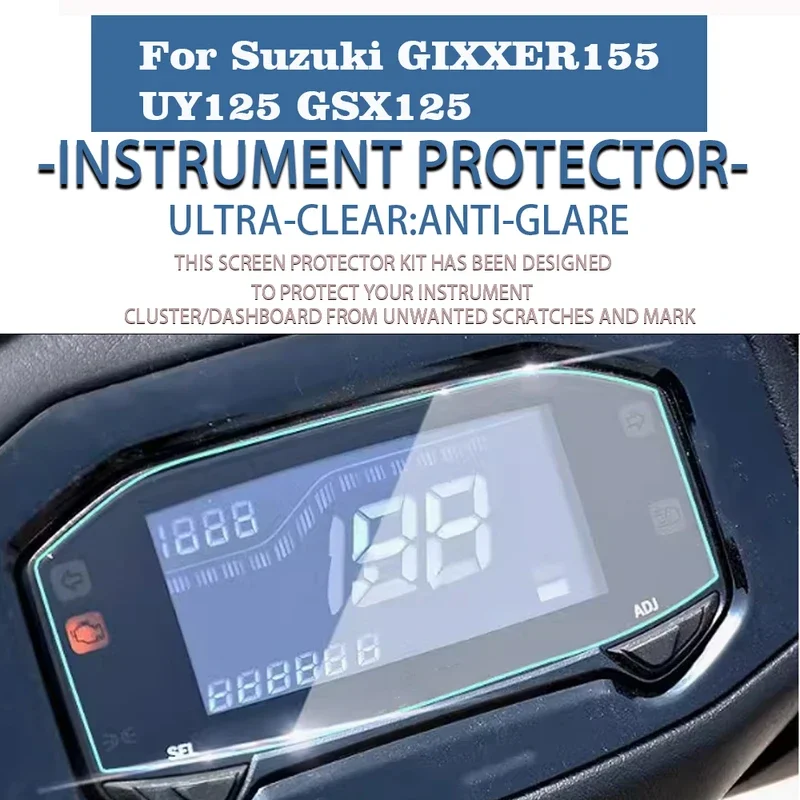 Scratch screen protection film accessory for Suzuki uy125 gsx125 Uy GSX 125 R150 GSX-R150 GSXR 150 Gixxer 155 gixxer155-