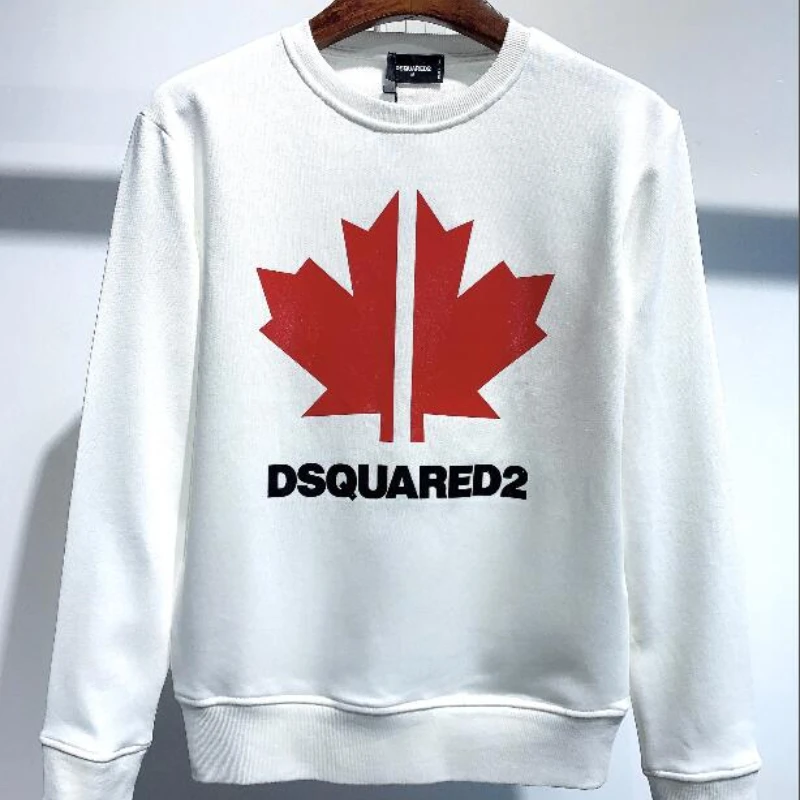 

100% Cotton 2022 Authentic Classic Dsquared2 Printed Maple Leaf Hoodie Sweatshirts Hoodie O-neck Casual Hoodie Tracksuits