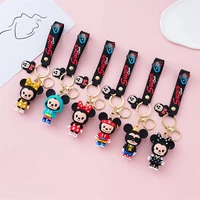 new mickey and minnie keychain fashion bag ornament hundred matches couple car key chain gift