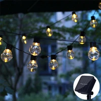 led solar light outdoor garland street g50 bulb string light christmas decoration lamp for garden decor holiday light euus plug