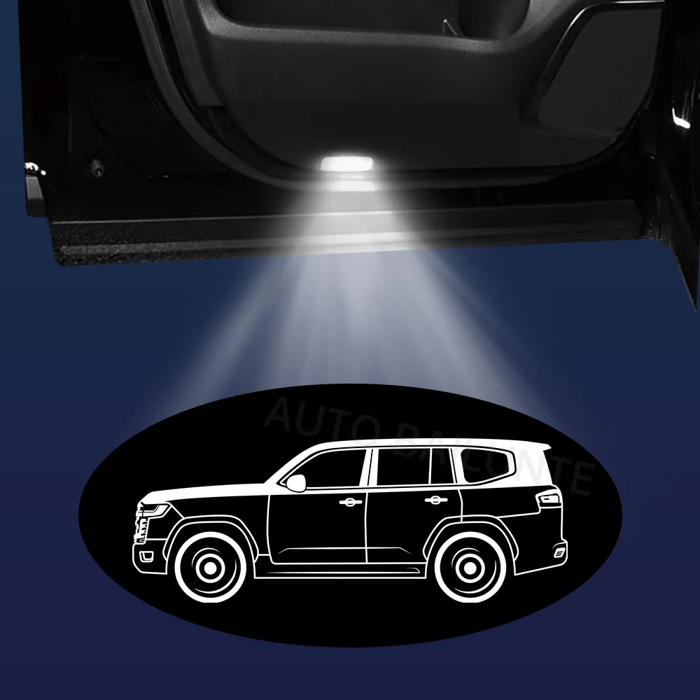 

Для Toyota Land Cruiser J200 LC200 200 2007-2021, автомобильные дверные фары, подсветка, призрак, тень, лампы проектора, аксессуары