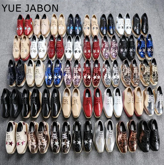 Женские туфли из натуральной кожи бежевые повседневные на танкетке толстой