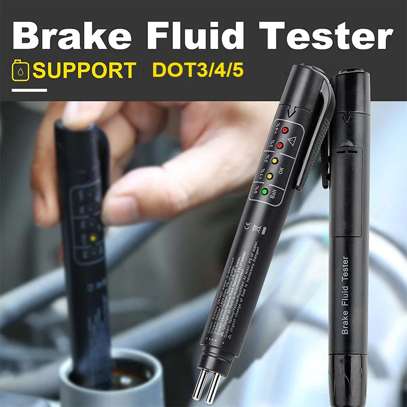 

Car Brake Fluid Tester Pen 5LED Indicator Liquid Tester Oil Quality Testing Auto Repair Inspection Tools Car Diagnostic Tools