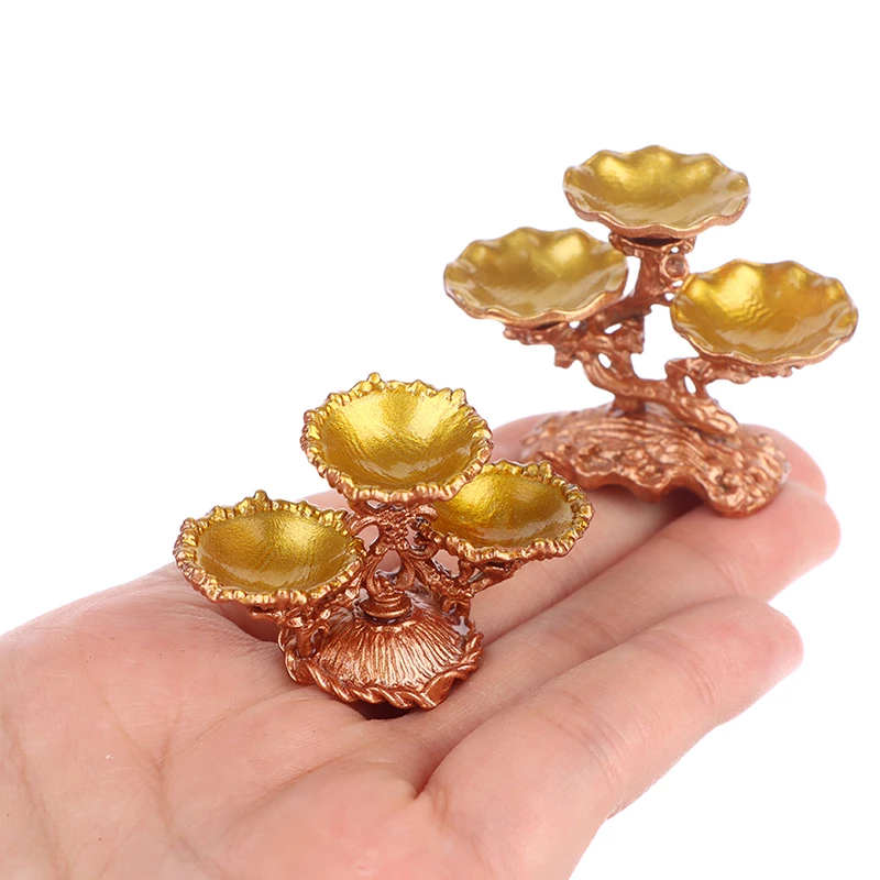 

1/12 Dollhouse 3D Miniature European Style Fruit Food Bowl Tray Dessert Pan Cake Stand Model DIY Craft For Dollhouse Kitchen Toy