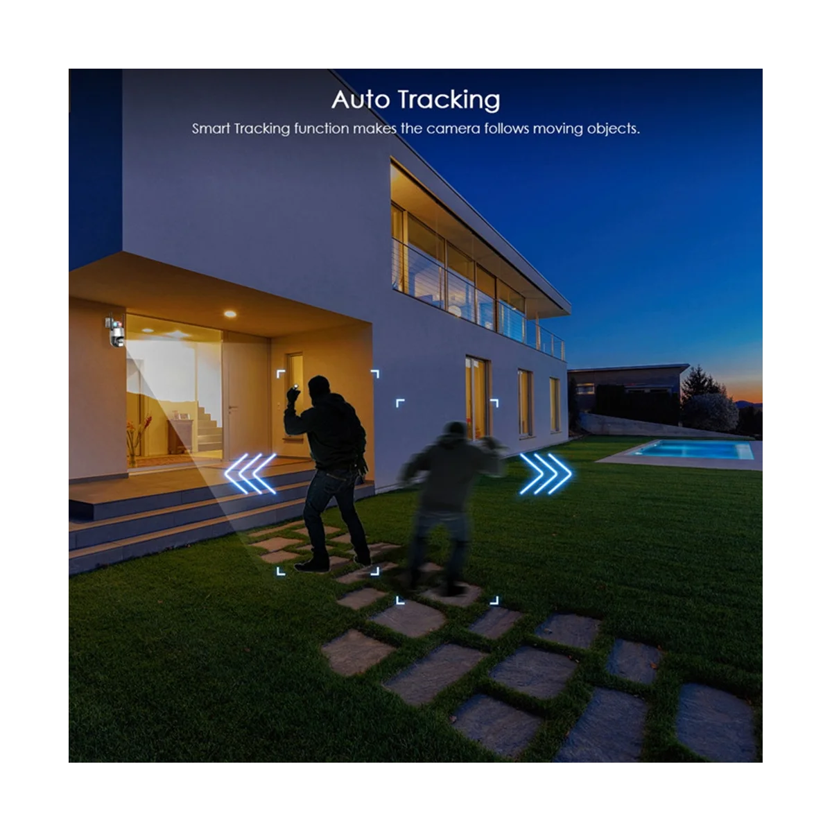 IP-камера видеонаблюдения 8 Мп 4K Wi-Fi 8-кратный зум автослежение аудио вилка