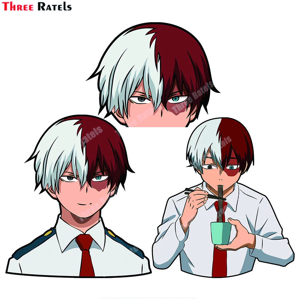 

Three Ratels D18 My Hero Academia Shoto Todoroki Soba Sticker Car Decals For Window Bumper Door Vinyl Waterproof Property