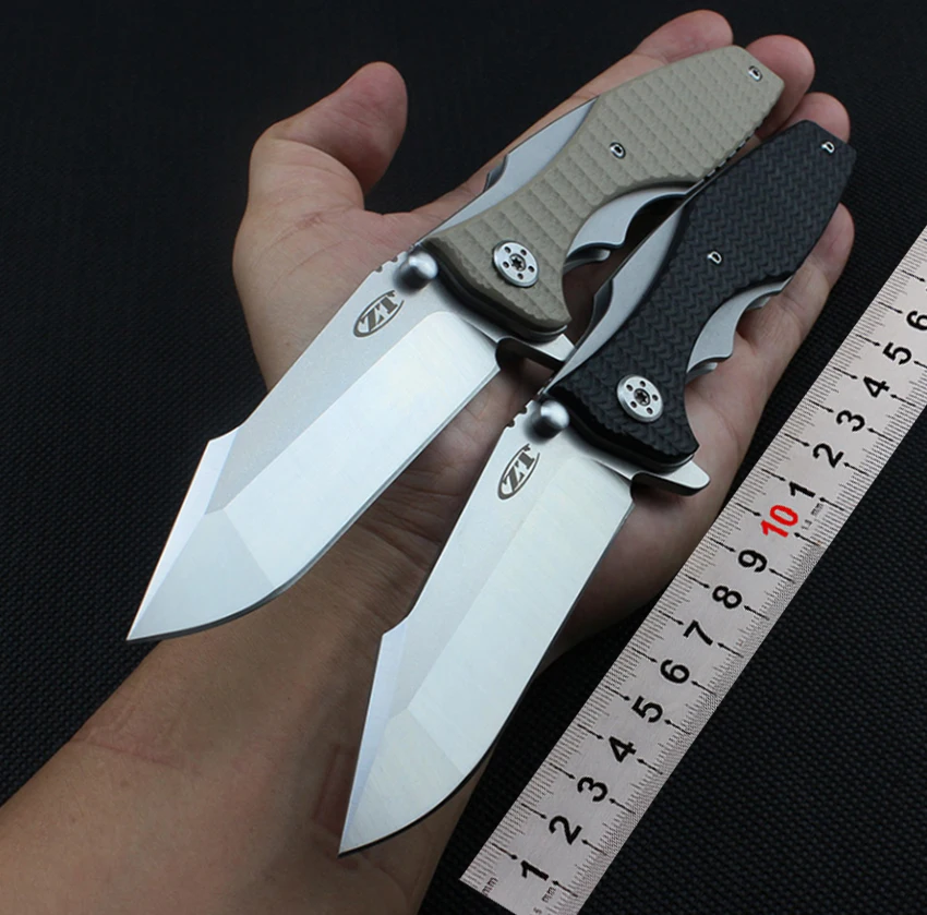 

ZT0393 Folding knife 440C Blade Ball Bearing G10 handle outdoor camping hunting tactical survival pocket knives EDC hand tools