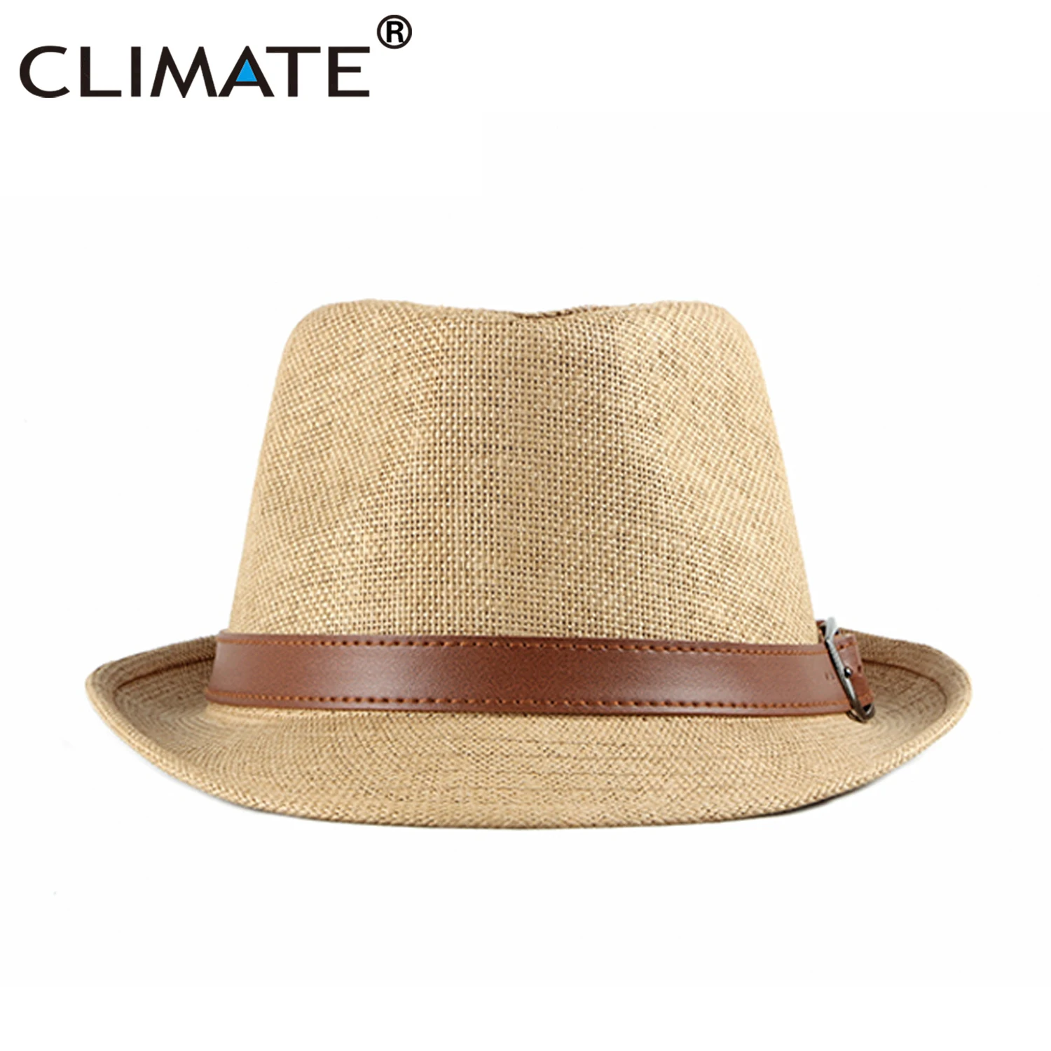 CLIMATE Vintage Summer Straw Hat Cool Men Straw Fedora Panama Hat Paper Retro Hats for Man Solid Fedoras Cap Fedora Men Hat Cap images - 6