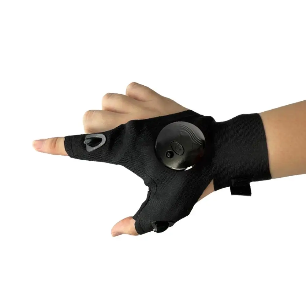 

Перчатки для рыбалки на открытом воздухе, светящиеся перчатки на полпальца с подсветкой, для ночного бега, рыбалки, для ремонта автомобиля, ...