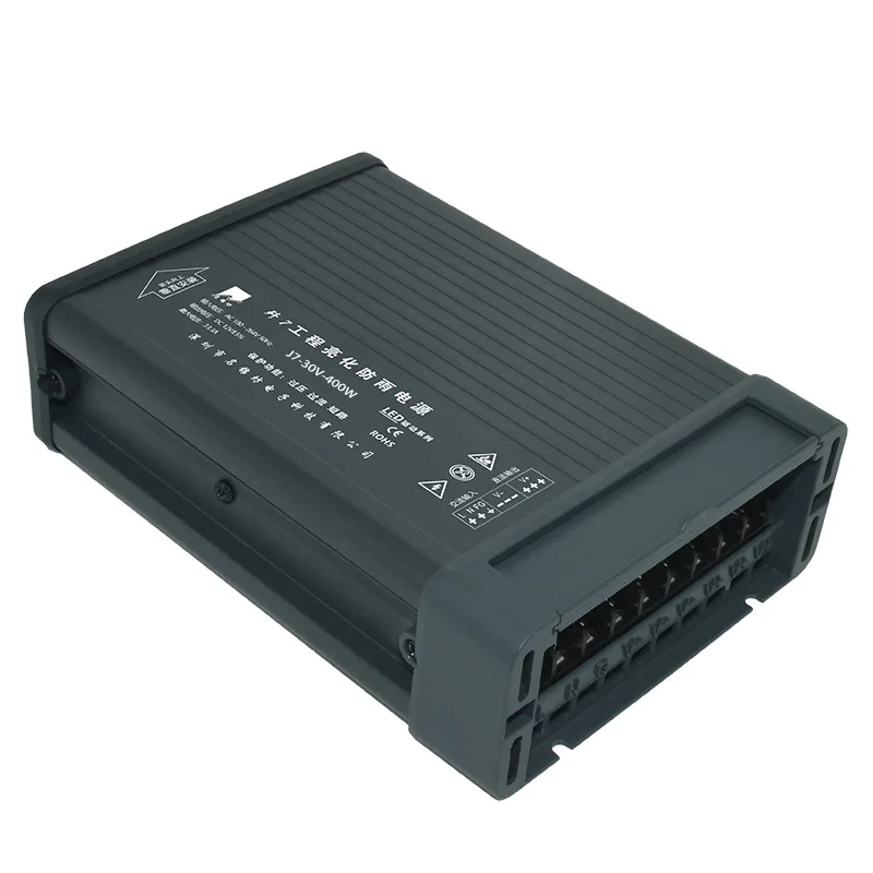 

AC DC Rainproof LED Power Supply 30V 400W IP44 Rainproof Switching Power Supply 13.3A Constant Voltage Driver