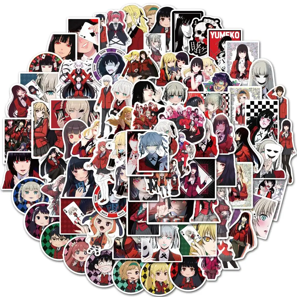 

Стикеры аниме Kakegurui, водостойкие Стикеры для игроков, наклейки для ноутбука, холодильника, гитары, скейтборда «сделай сам», 10/50/100 шт.