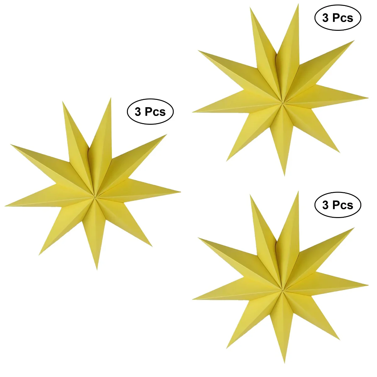 

pcs Paper Lamp Shade Star Lantern Environmentally Friendly Lamp Accessory 30cm(Yellow)