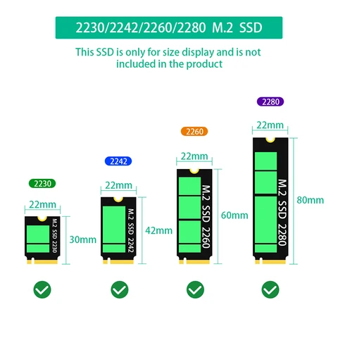 Адаптер M2 SSD M.2 NVME M Key to SFF-8654 с питанием типа C M.2 SATA B Key to SATA 2,5 "Board Support 2230 2242 2260 M2 SSD