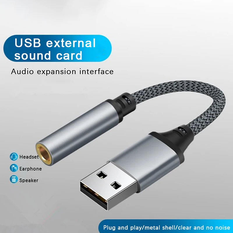 USB-адаптер аудиоразъема 3 5 мм USB A-3 TRRS USB-аудиоразъем