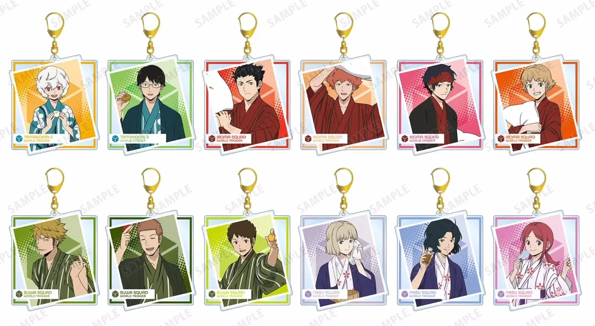 

Anime World Trigger Kuga Yuma Jin Yuichi Keychain Cosplay Acrylic Figure Keyring Kids Toy a5218