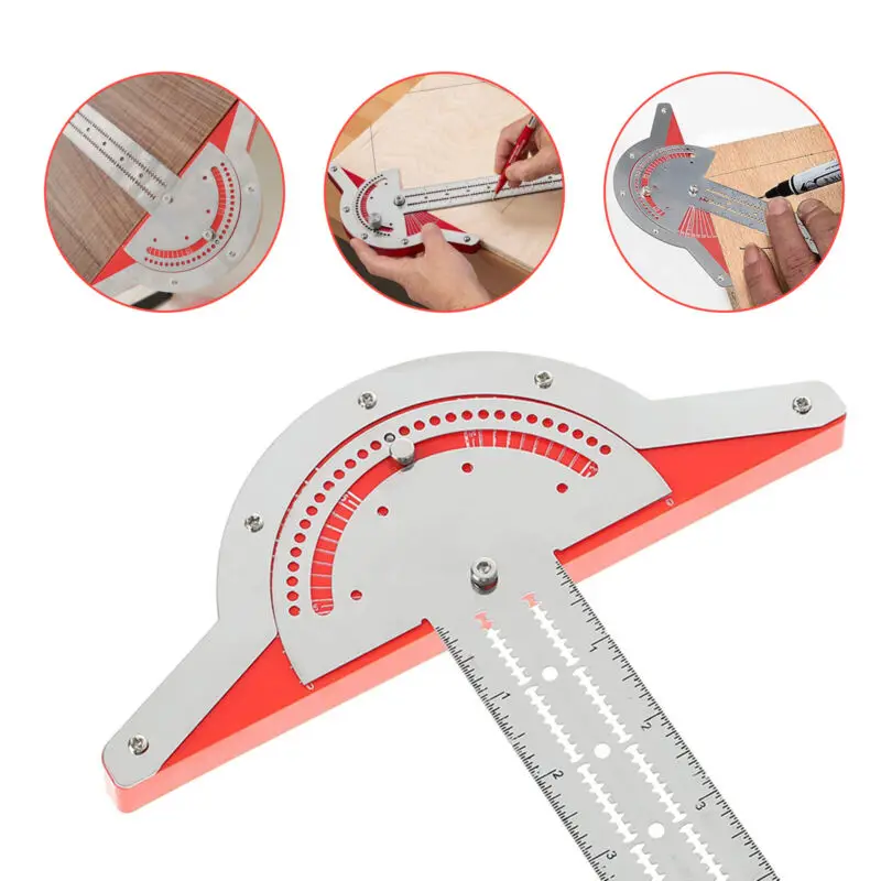 

Линейка-угломер для деревообработки, угломер, линейка для деревообработки, угловой измерительный инструмент, основание из нержавеющей ста...
