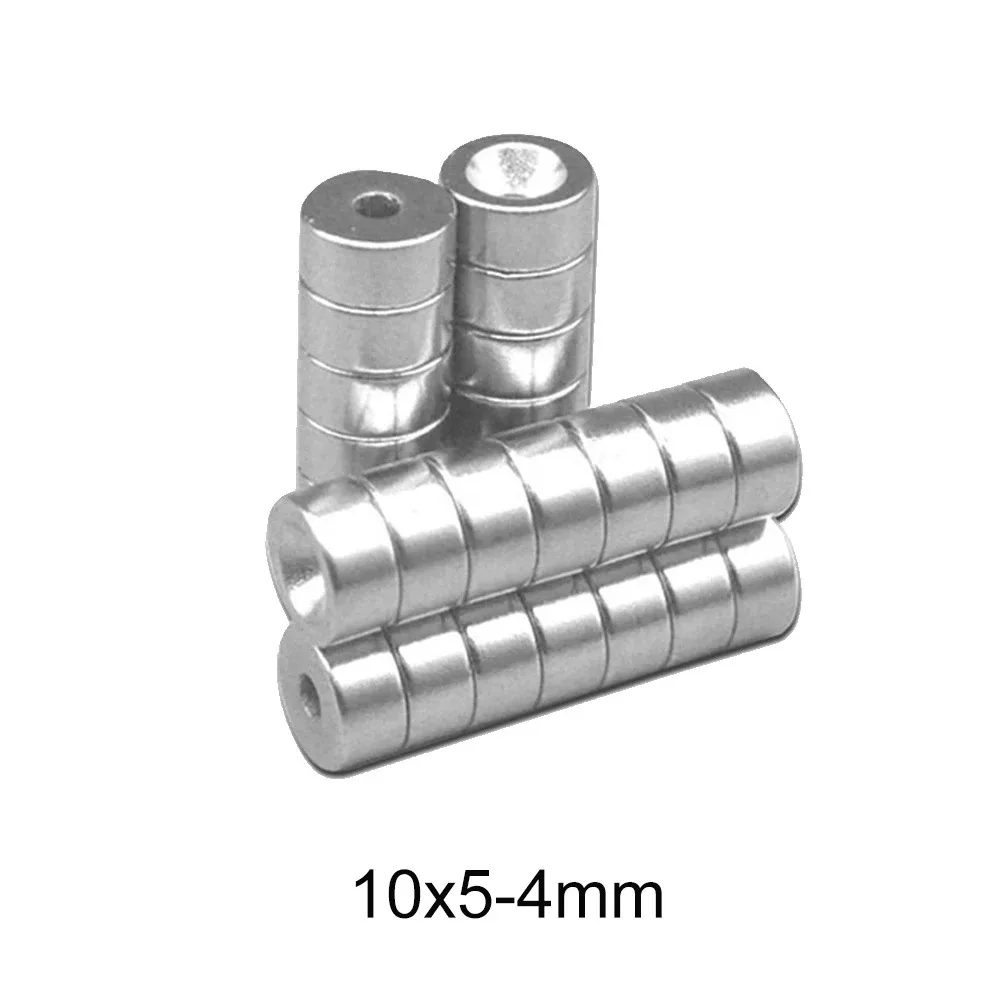 10x5-4 Stong неодимовый магнит диск 10x5 мм отверстие 4 небольшой диаметр Круглый