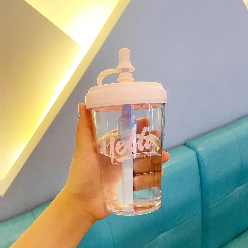 460ML Shaking Cup Water Bottle Drink Plastic Leak Proof Sports Bottles Protein Shaker Portable Drinkware