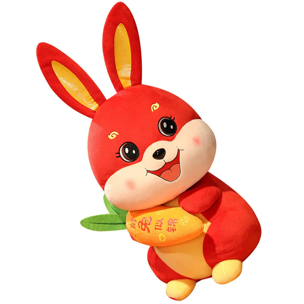 

Кролик, Китайский кролик, новый талисман, плюшевый Зодиак, праздничная фигурка, весенние декоративные игрушки, подарок, очаровательное наст...