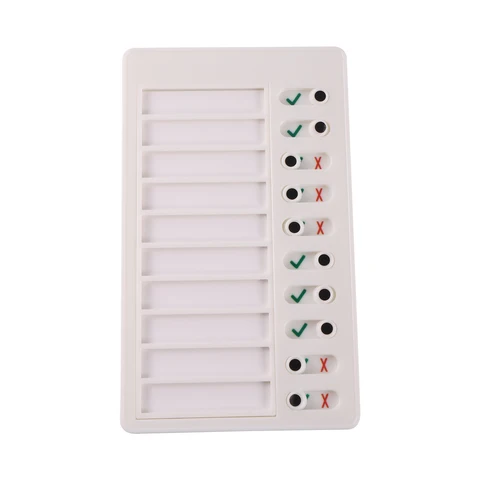 Reusable My Chores Checklist Daily Planner Memo Plastic Board Chore Chart Responsibility Behavior for Kid Self-discipline Card
