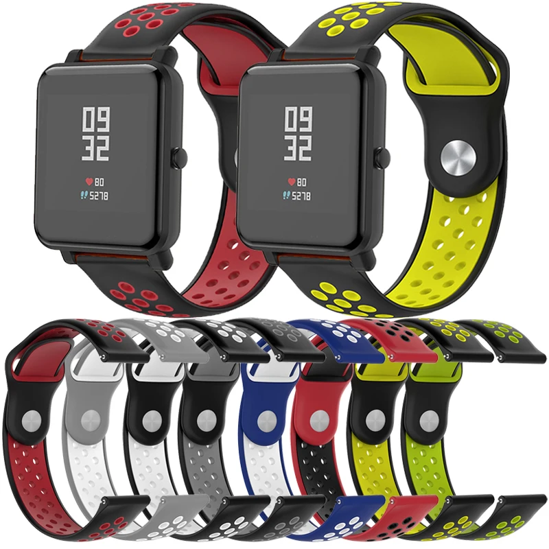 

20mm/22mm Silicone band For Amazfit GTS 3 2/2e Mini/GTR 3 Pro 42mm/47mm/GTR 2/stratos 2/3 Sport Watch Bracelet Amazfit bip Strap