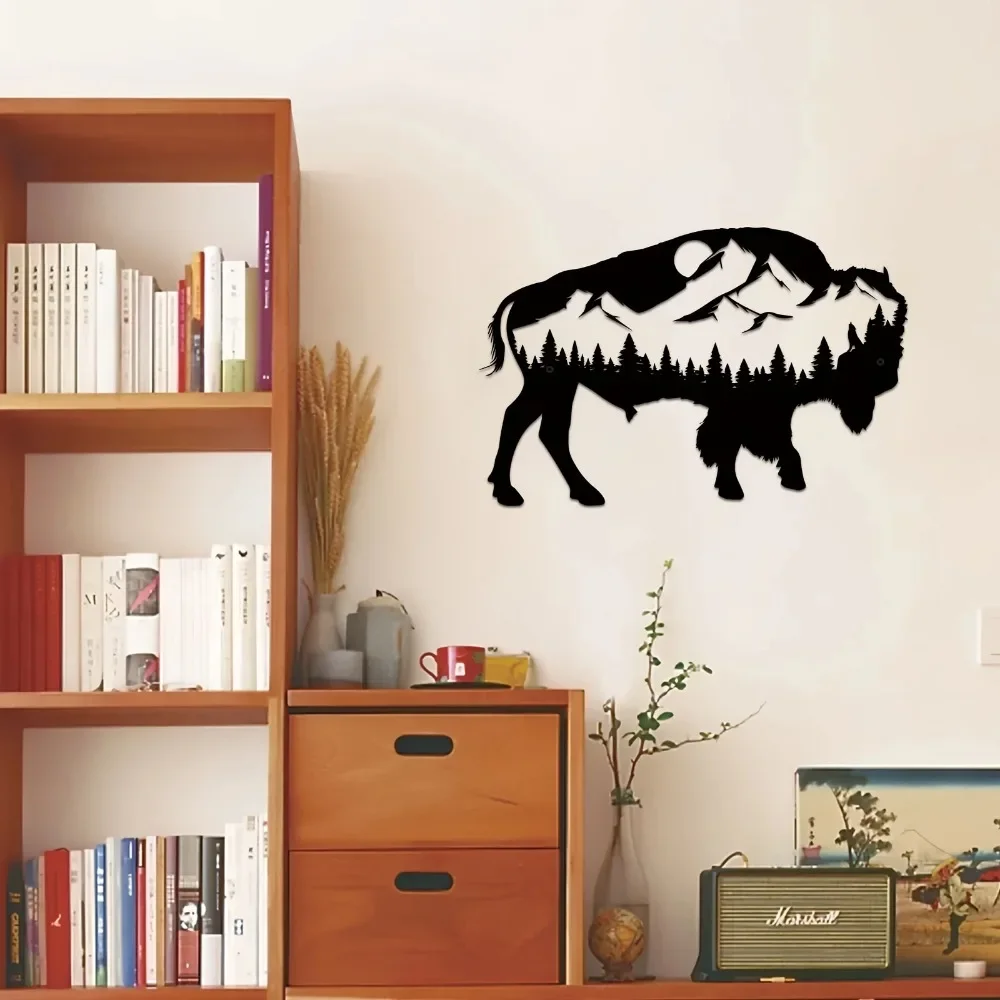 Металлический Настенный декоративный знак дикой коровы украшение для спальни